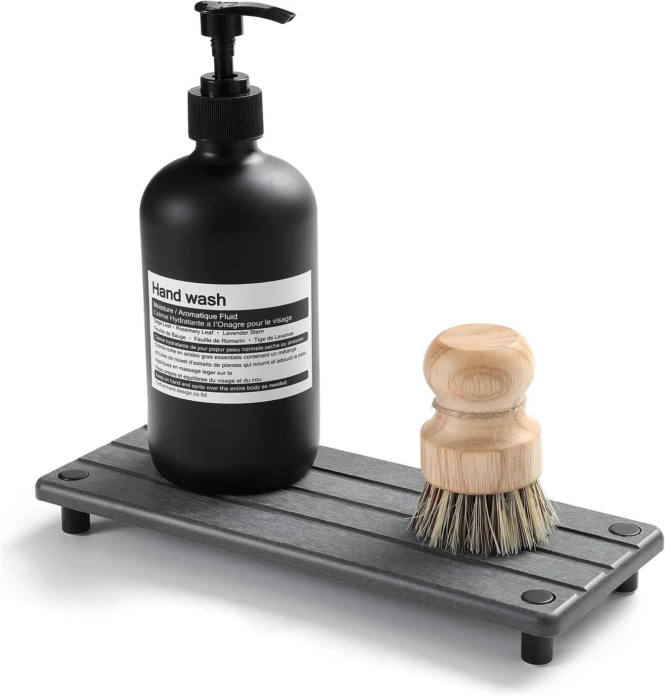 

Sink Organizer Tray, Water Absorbing Stone Mat for Kitchen Counter, 10x4 Inch Diatomite Soap Dish Rack