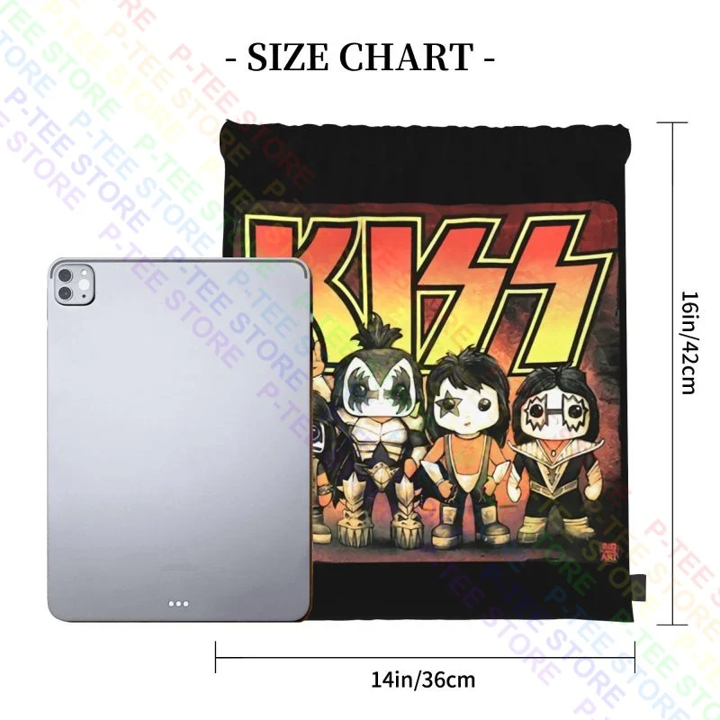 Get Down Art Chibi Kiss Lineup Drawstring Bags Gym Bag Cute Training Eco Friendly Outdoor Running