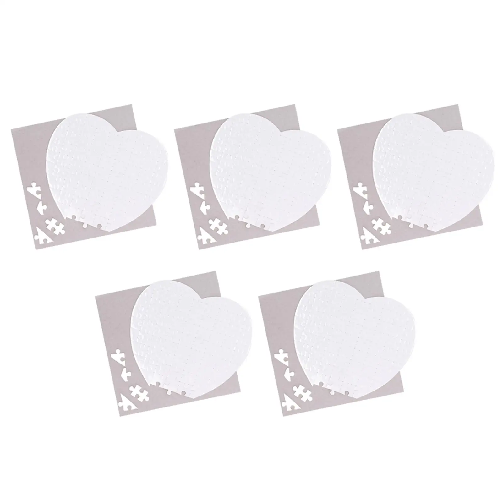 5Pcs Heat Transfer Puzzle DIY Sublimation Jigsaw Heart Shape A4 19x19cm Tools