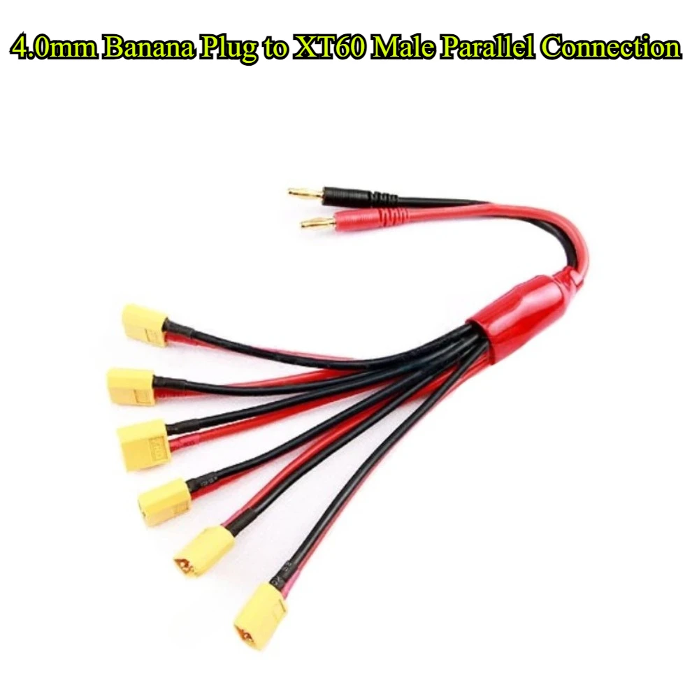 1Pcs Multifunction Charging Cable Adapter JST EC3 EC5 XT60 T Plug 2S 6S to 4.0 Banana Plug For RC IMAX B6 Charge Lipo Battery