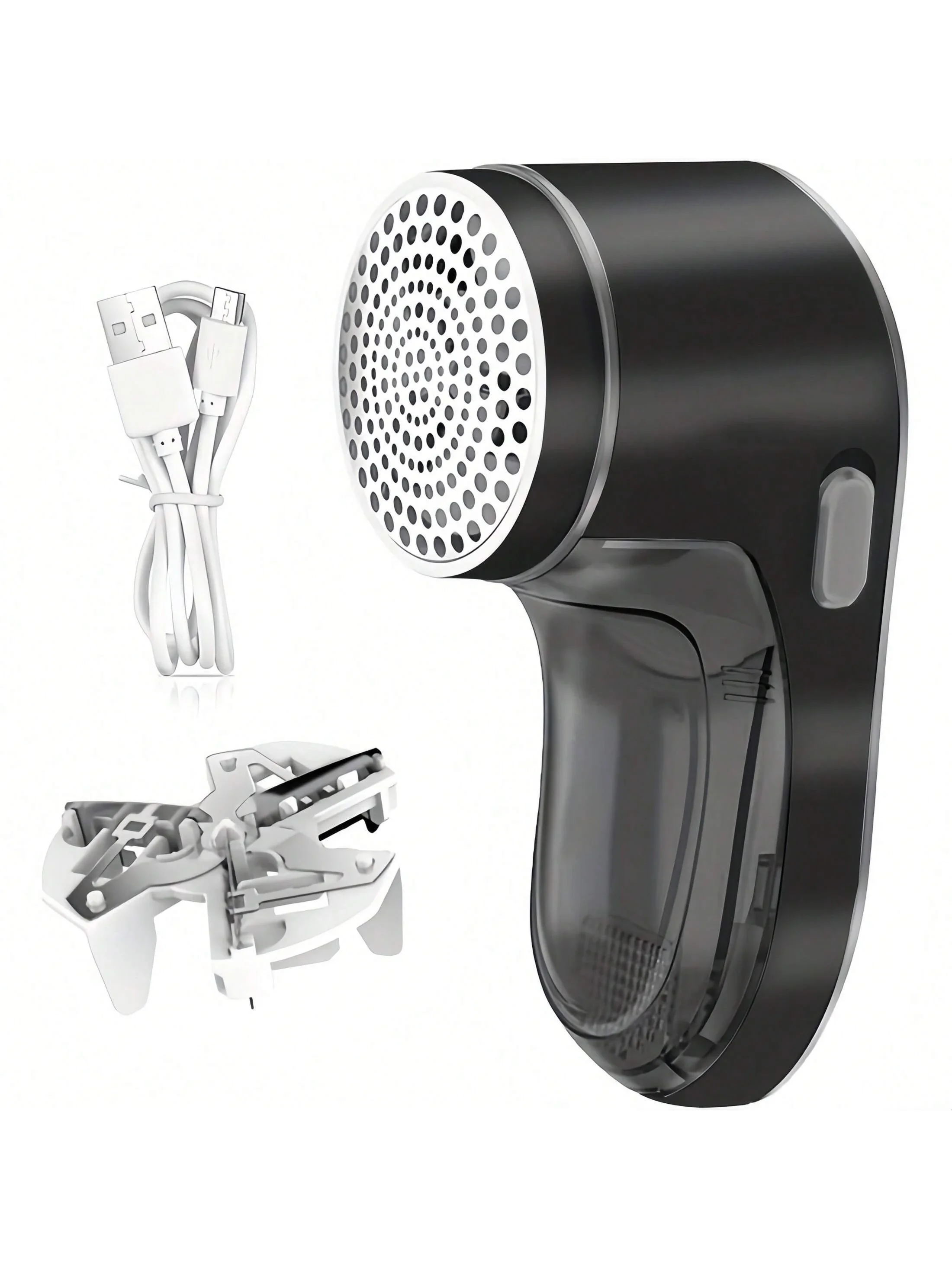 Sweater Fabric Shaver,  Lint Remover, Rechargeable Sweater Shaver With Stainless Steel 3-Leaf Blades, Safety Protection Switch,