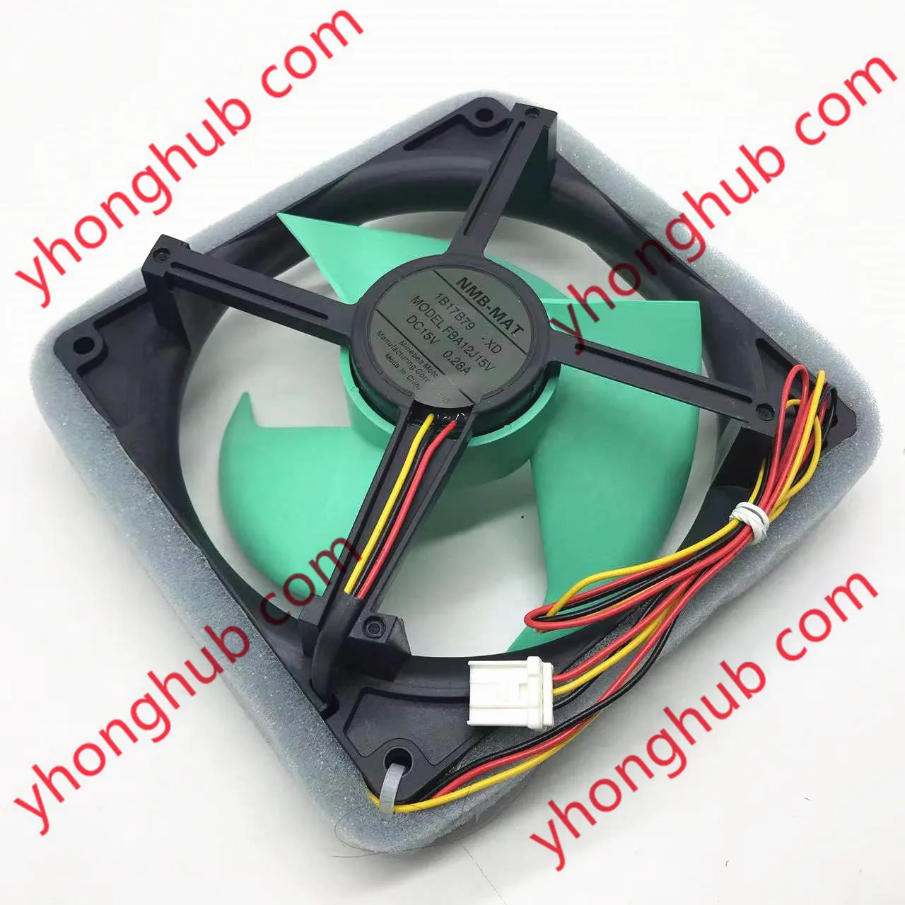 

NMB-MAT FBA12J15V 1B17B79 Refrigerator Fan DC 15V 0.28A 125x125mm 3-Wire