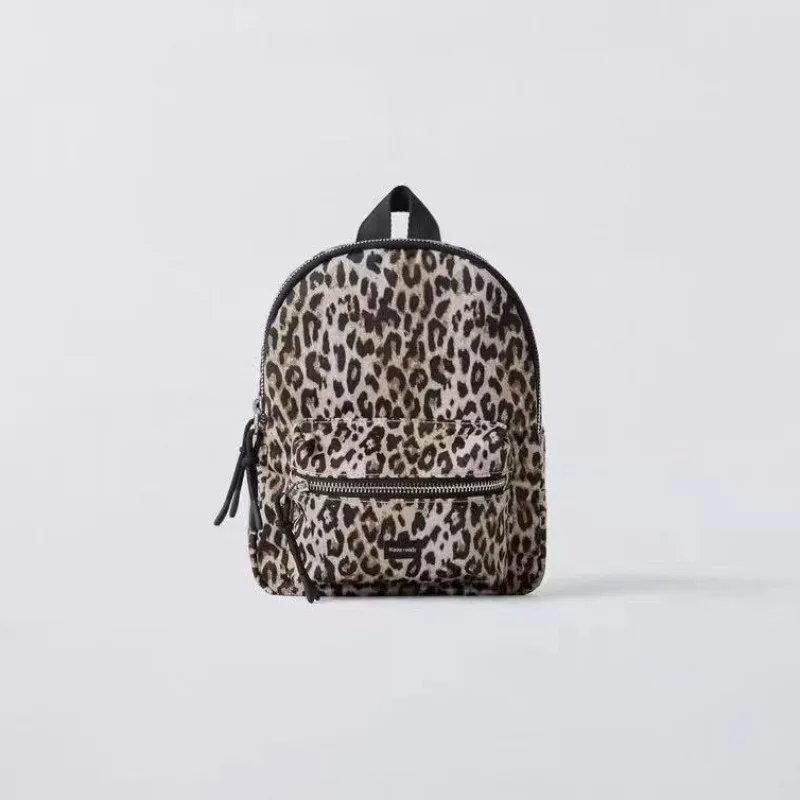 

Fashion Leopard Print Backpack Fashionable Casual Bag Kids Accessories 2025 Autumn New Kid Bag Backpack