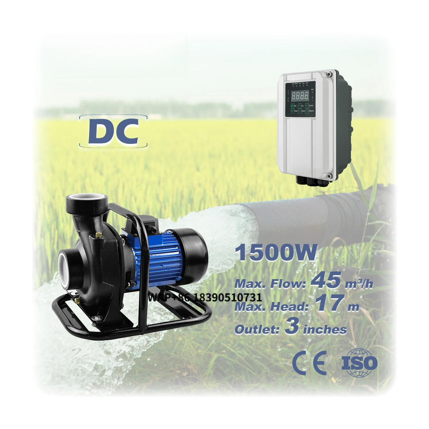 WINSOLAR DC Surface Solar Water Pump Large Flow Agriculture Irrigation Pump From China Supplier