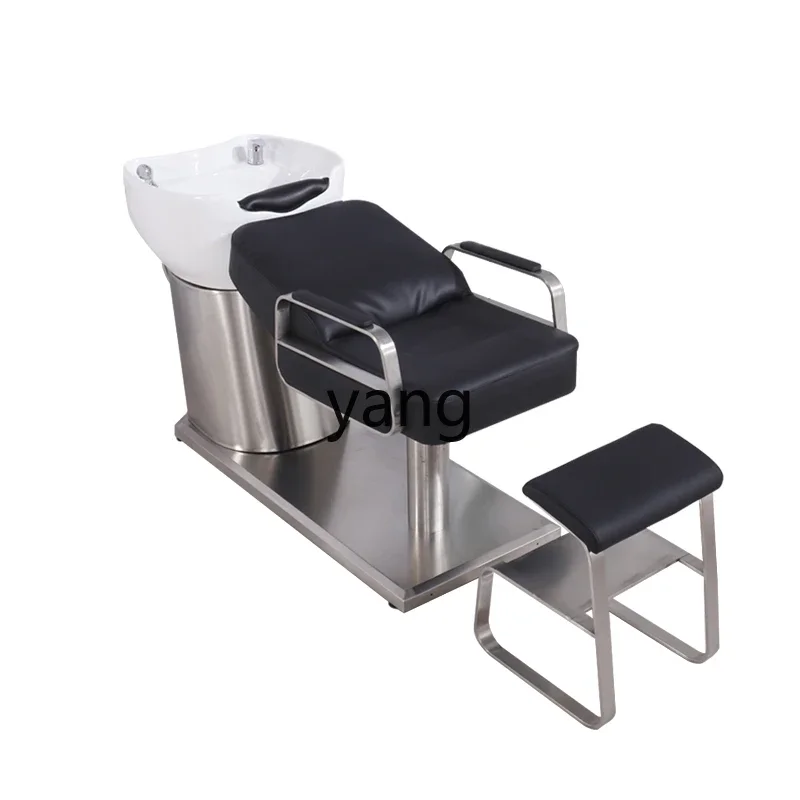 yjq barber shop flush bed hair salon special shampoo bed semi-reclining high-end