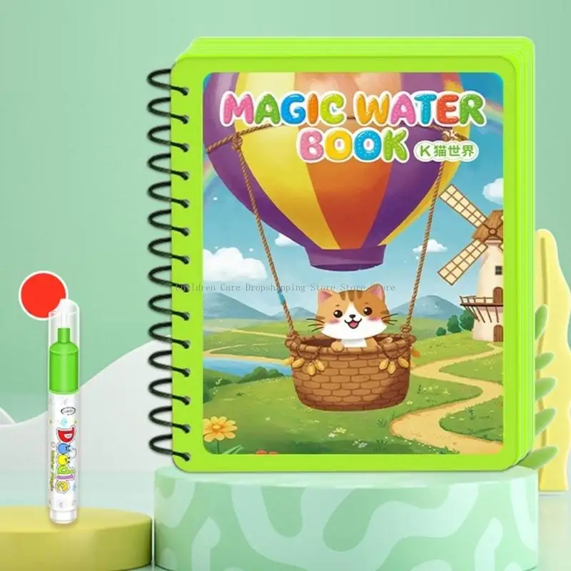 Kids réutilisable Water Drawing Livre Early Education Water Coloring Livre jouet avec stylo à eau pour les enfants Créative Fun