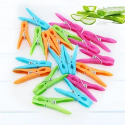 48/24Pcs Clothespins Hanging Pegs Clips Plastic Hangers Racks Laundry Clothes Pegs Clamps Towel Clips Home Storage Hooksks