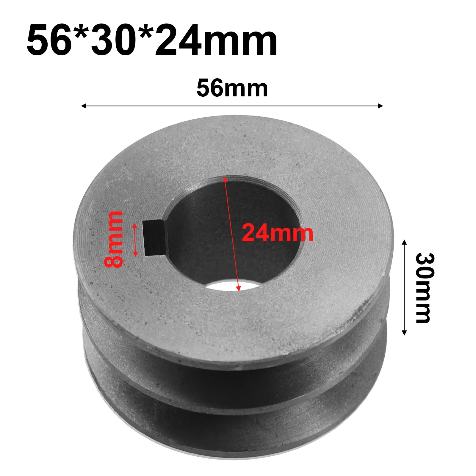V Belt Pulley A Type Double Groove Cast Iron Accessory for Motors Designed for A Type and Timing Belts in Power Tools