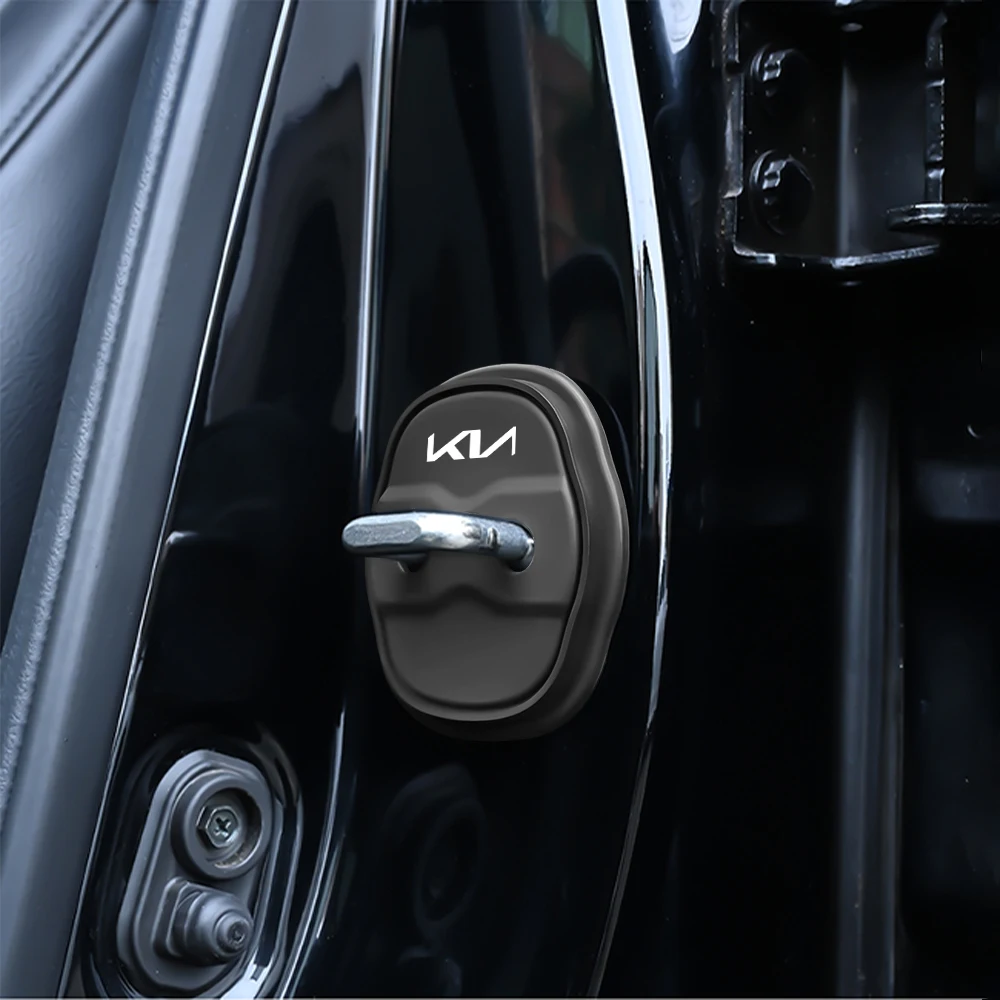 4 قطعة سيليكون قفل باب السيارة غطاء ملصق اكسسوارات السيارات لكيا K4 K5 K6 K7 ستونيك ستينغر Venga كارينز موهافي بوريغو سيدونا #5