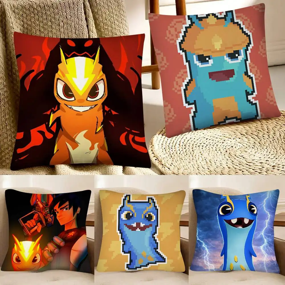Classic Anime S-Slugterra Pillow Case Fashion Square Pillowcase Bedroom Sofa Room Ins Decoration Leisure