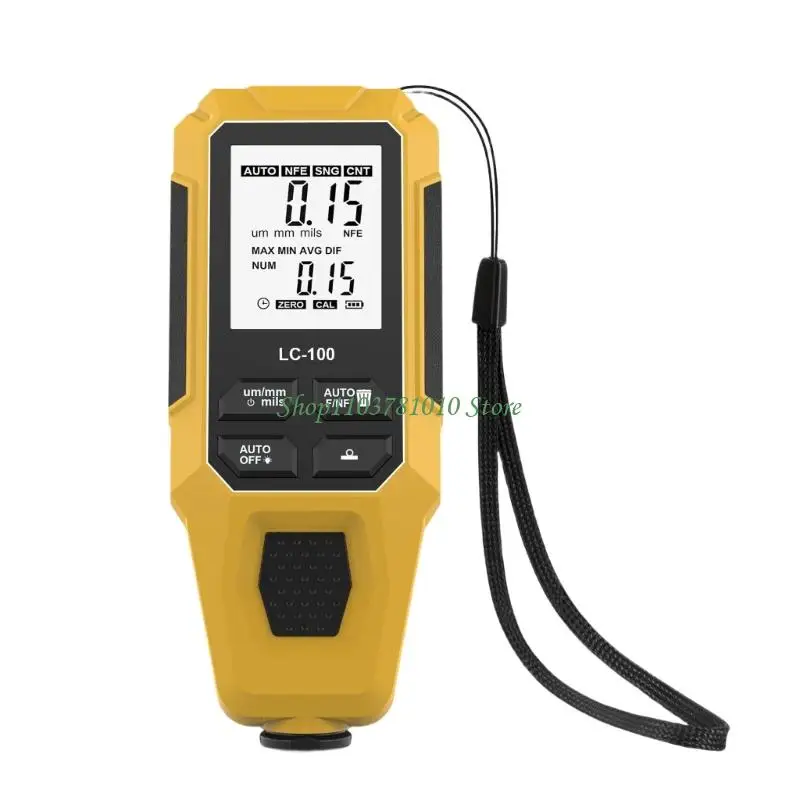 U55D Car FE & NFE Paint Gauge Unit Conversion Coating Thickness Meter Gauge with LCD Display 0-2000μm Digital Thickness Gauge