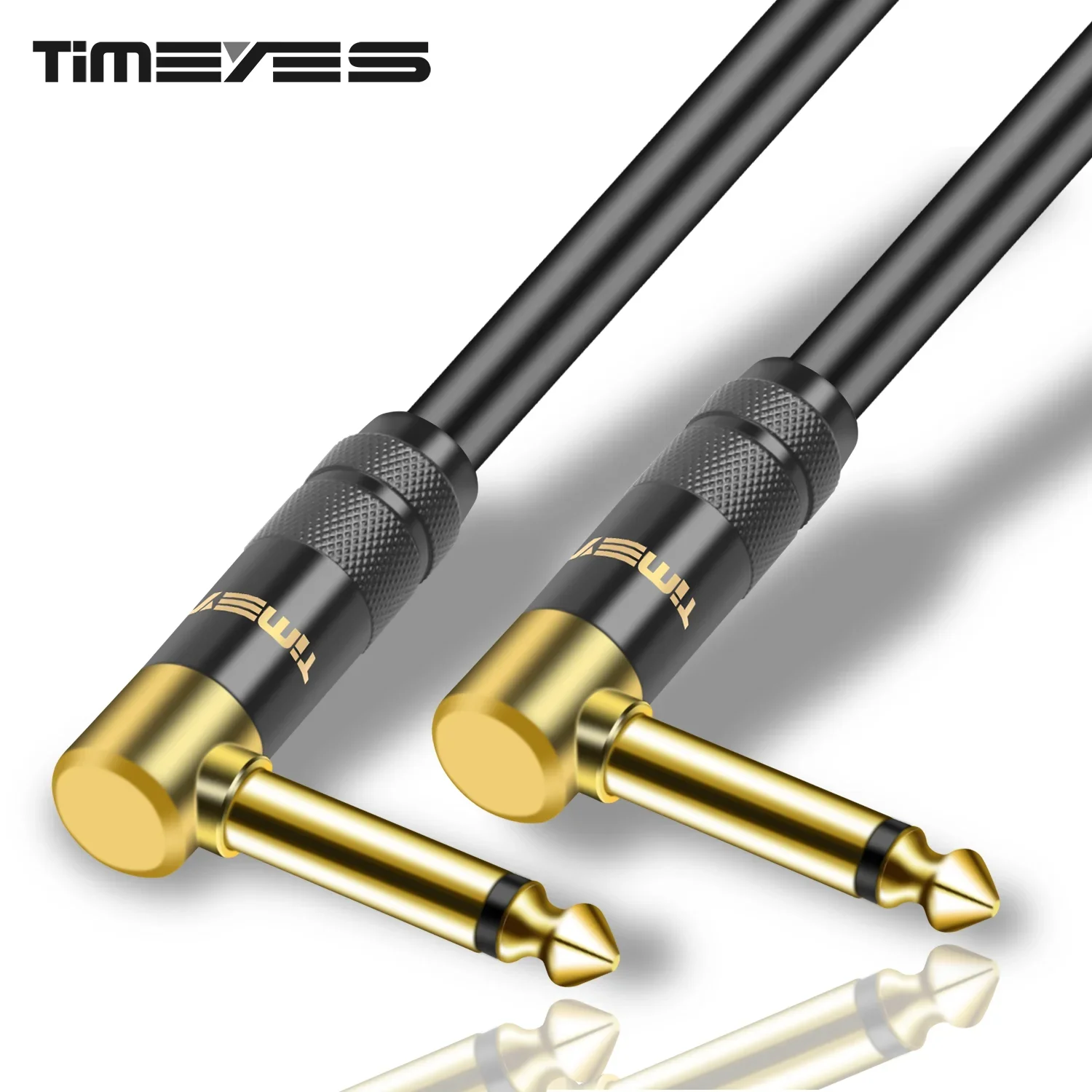 

Guitar Cable 1/4 Inch TS Right Angle Male To 1/4 Inch TRS Right Angle Male Cable for Bass Guitar Electric Mandolin Pro Audio