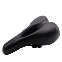 PU Leather Oversized Bike Seat Soft Comfortable Waterproof Wide Bicycle Saddle Shock-absorbing High Elasticity