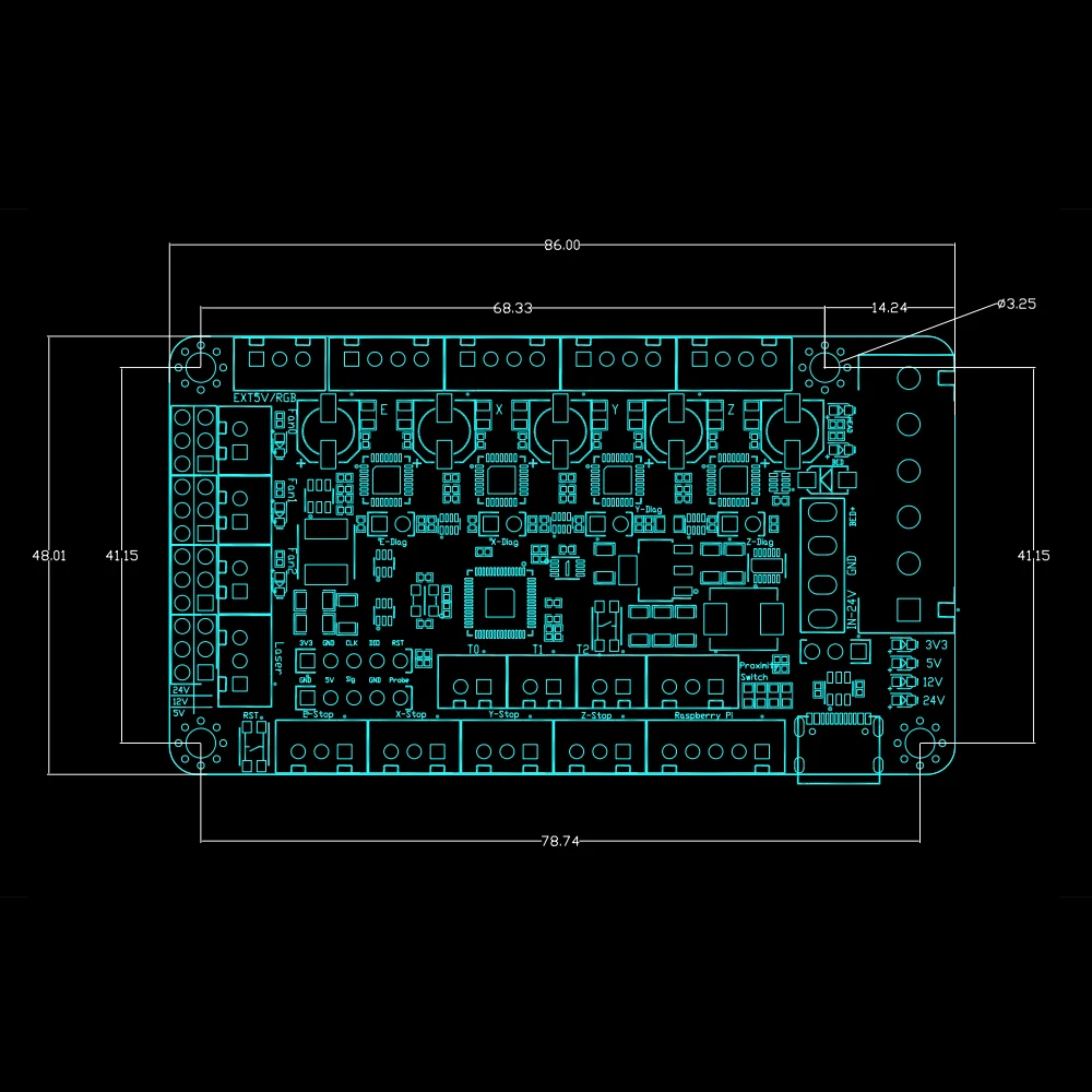 FYSETC R4 Motherboard Voron V0.1 Board 86 mm * 48mm 3D Printer Parts TMC2209  For Voron Printer