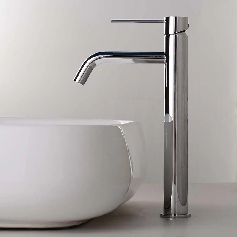 Chrome Bathroom Brass Basin faucet Single Handle singel Hole Water Mixer Tap