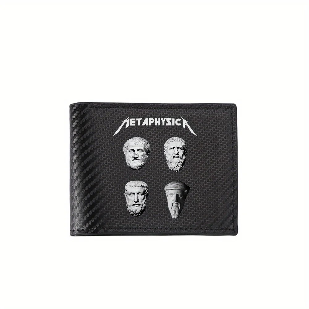 Ancient philosopher busts with word Men's Wallets Simple Business Modern Stylish Printing Design Gifts For Father Boyfriend Chri