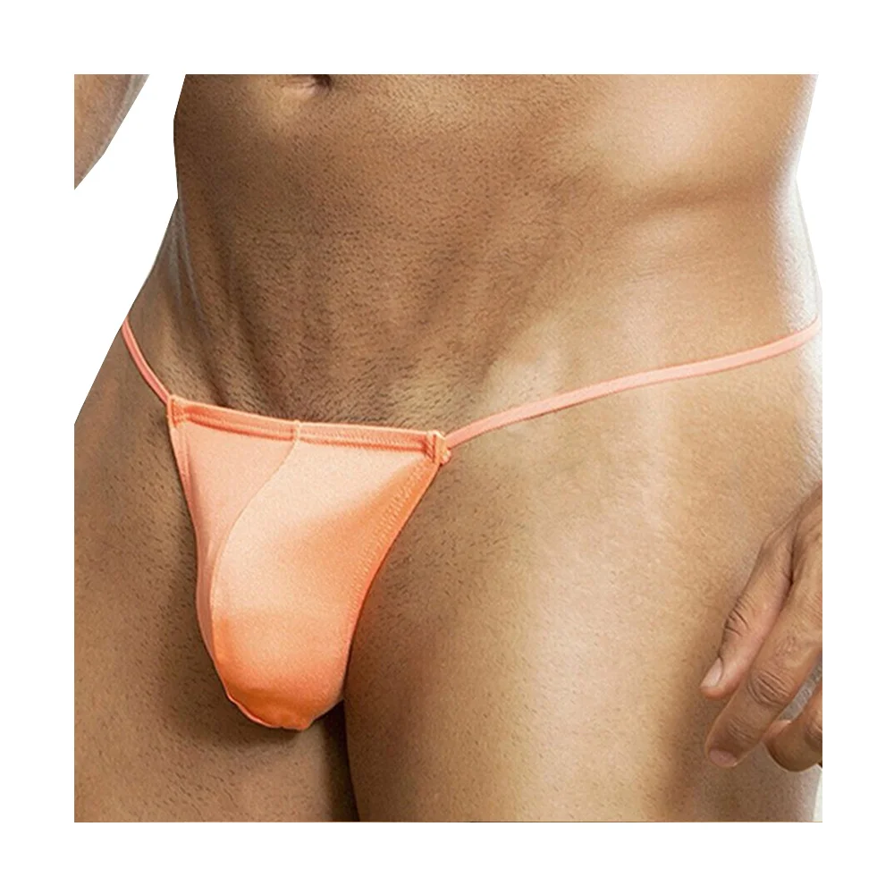 Tanga transpirable de cintura baja para hombre, ropa interior Sexy con bolsa para bulto, suspensorio sin costuras, lencería porno