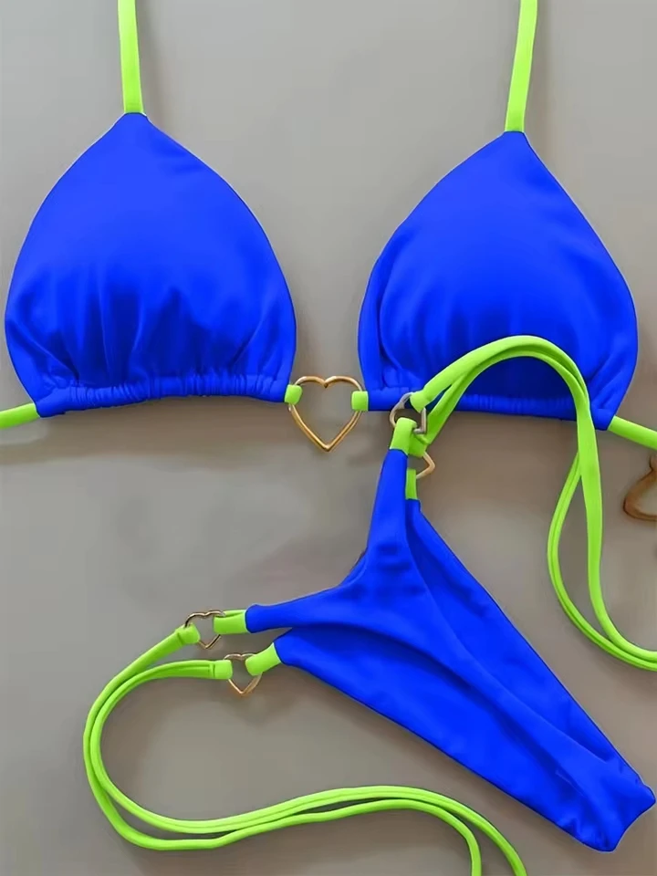 Vzvn Sexy Halter Solid Color Bikini Set Women Swimsuit 2 Piece Triangle Thong Swimwear Bathing Suit 2026 New Brazilian Bikinis