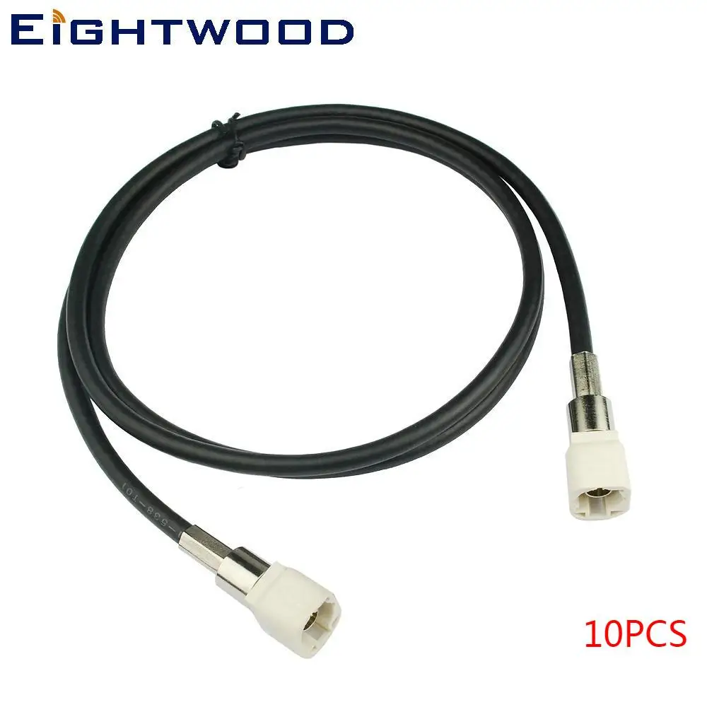 Eightwood New Vehicle High-speed Transmission FAKRA HSD B White Plug Connector LVDS 3m Shielded Dacar 535 4-Core Cable 10PCS