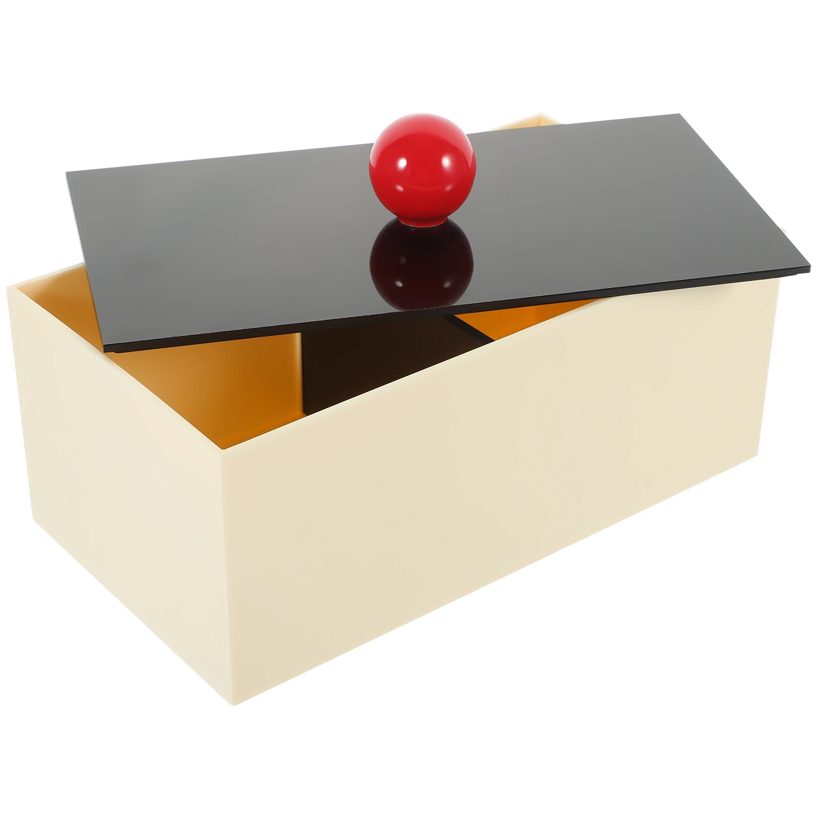 

Acrylic Storage Box Lipstick Organizer Dustproof Lid Adjustable Dividers Makeup Vanity Case Holder Compartment Box