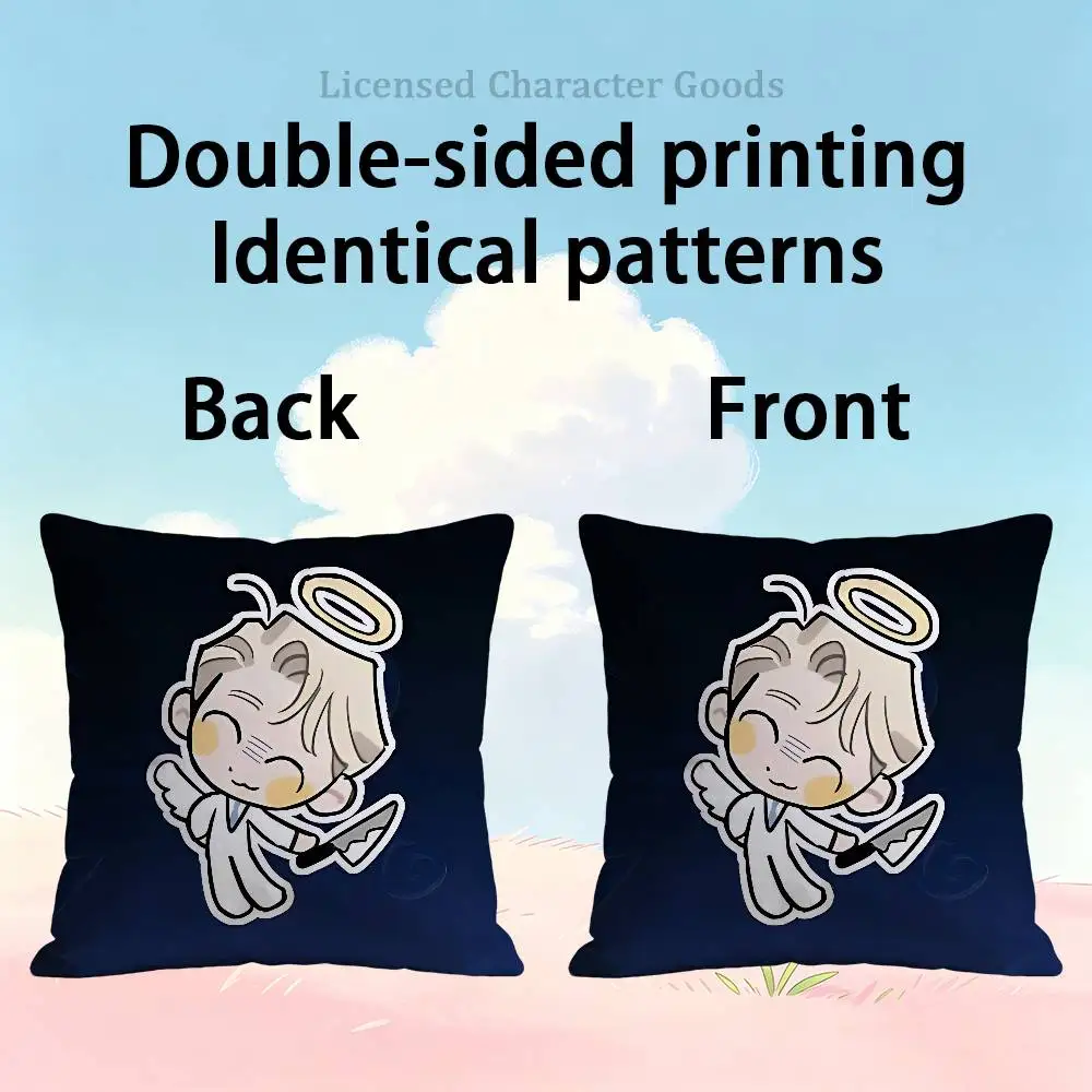 R-Roses and C-Champagne Leewon Caesar Pillow Cover Polyester Square Cushion Case 45 cm Decorative for Home Couch Bed Car Decor