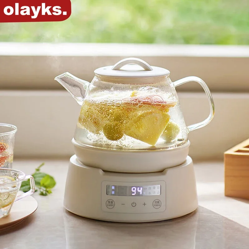 

Olayks Electric Health Kettle 800ml Temperatrue Adjustable Electric Water Boiler Ceramic Glaze Non-stick Multifunction OLK-06-06