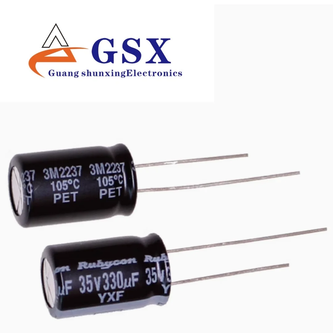 

Brand new original genuine imported aluminum electrolytic capacitor 35v330uf 10 * 16 ruby YXF high-frequency long life