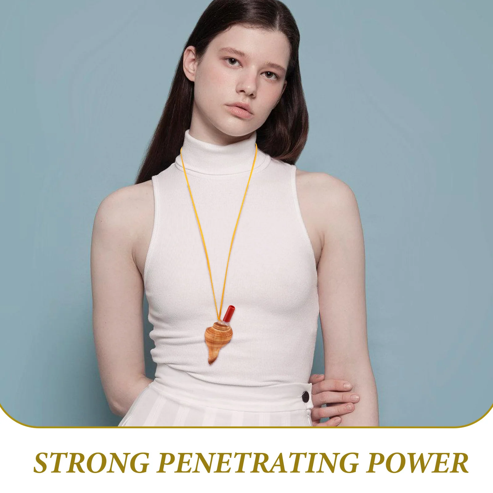 5 قطعة صافرة محارة طبيعية المحمولة صافرة للمشي في الهواء الطلق التخييم حفلة تفضل إشارة التدريب بصوت عال مع الحبل- #5