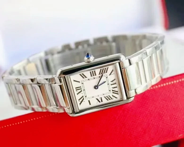 

Elegant Dainty New High‑Grade Fashion Dress Sports Luxury Mens Womens Quartz Watches Solid Stainless Steel Bracelet Tank Style