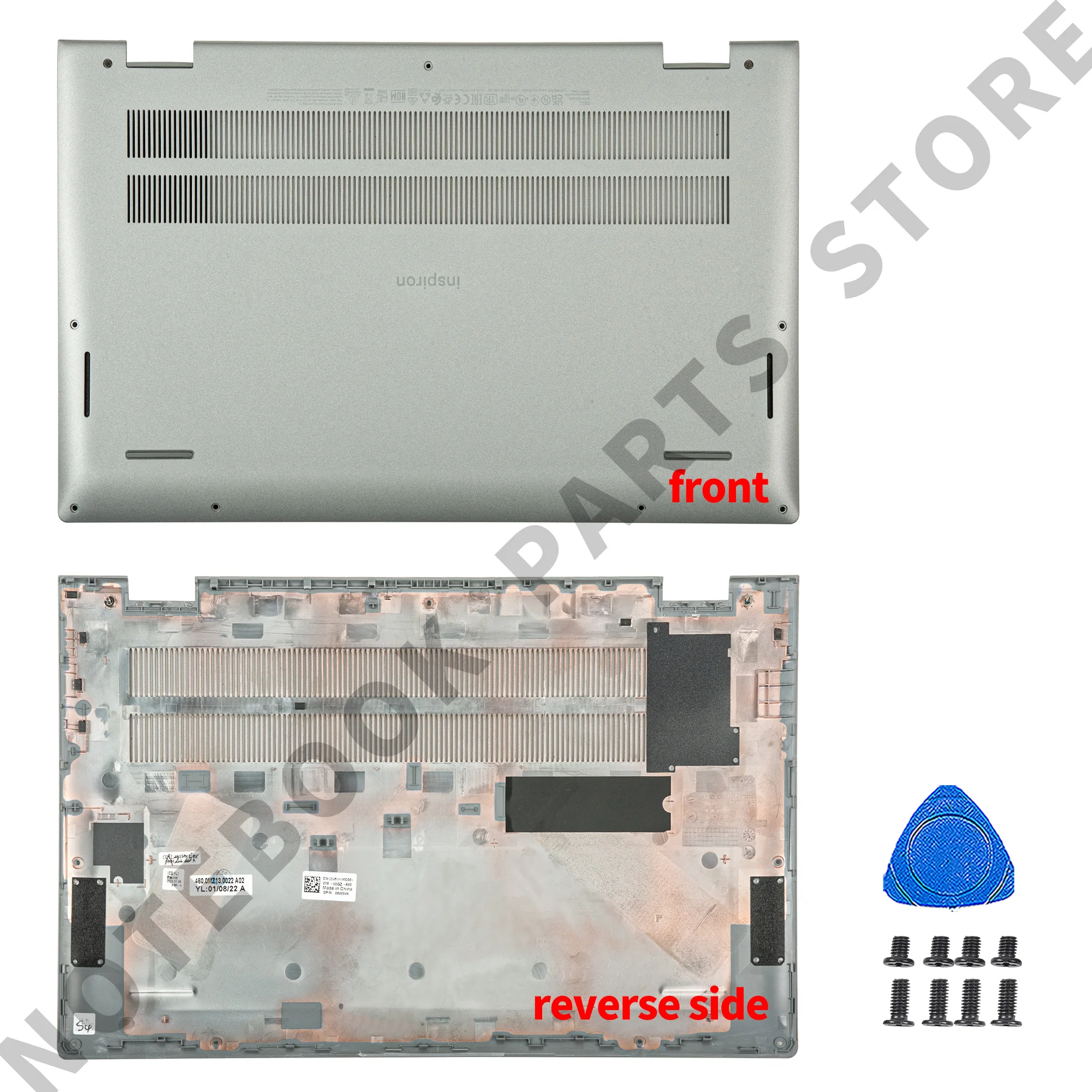 Imagem -05 - Metal Lcd Tampa Traseira para Substituição Palmrest e Dobradiças Inferiores Peças Novas Inspiron 15 Pro 5510 5515 P106f 0chfvw Moldura 05wk5x