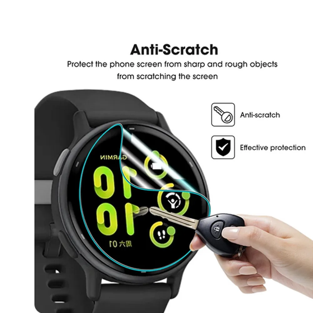 Защитная пленка для экрана 3D PMMA, полное покрытие и прозрачная мягкая пленка из HD ТПУ для Garmin Vivoactive 5, защитная пленка для экрана умных часов