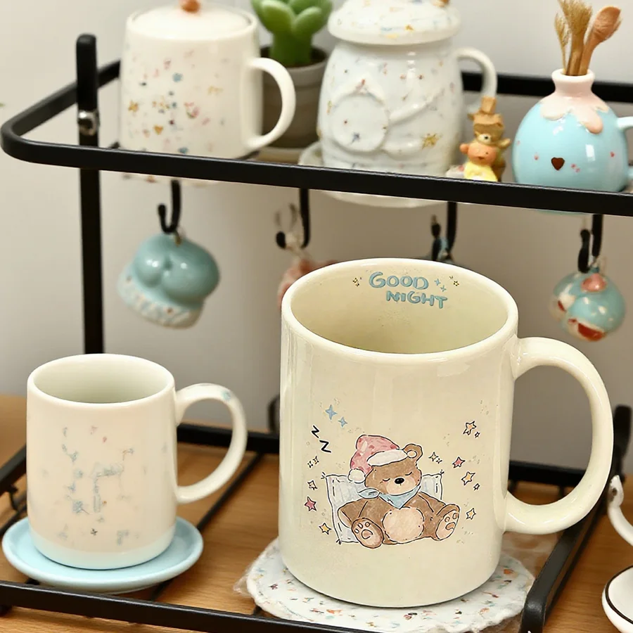 

Керамическая чашка Кофейная чашка Чашка для воды Кружка Чайная чашка Чашка Цзиндэчжэньская посуда Большая емкость Высокотемпературный фарфоровый набор цвета слоновой кости