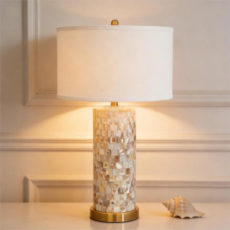 Minimalist Creative Art Shell Desk Lamp Bedside Study Reading Beside The Sofa Warm and Romantic High-end Atmosphere Luminaire
