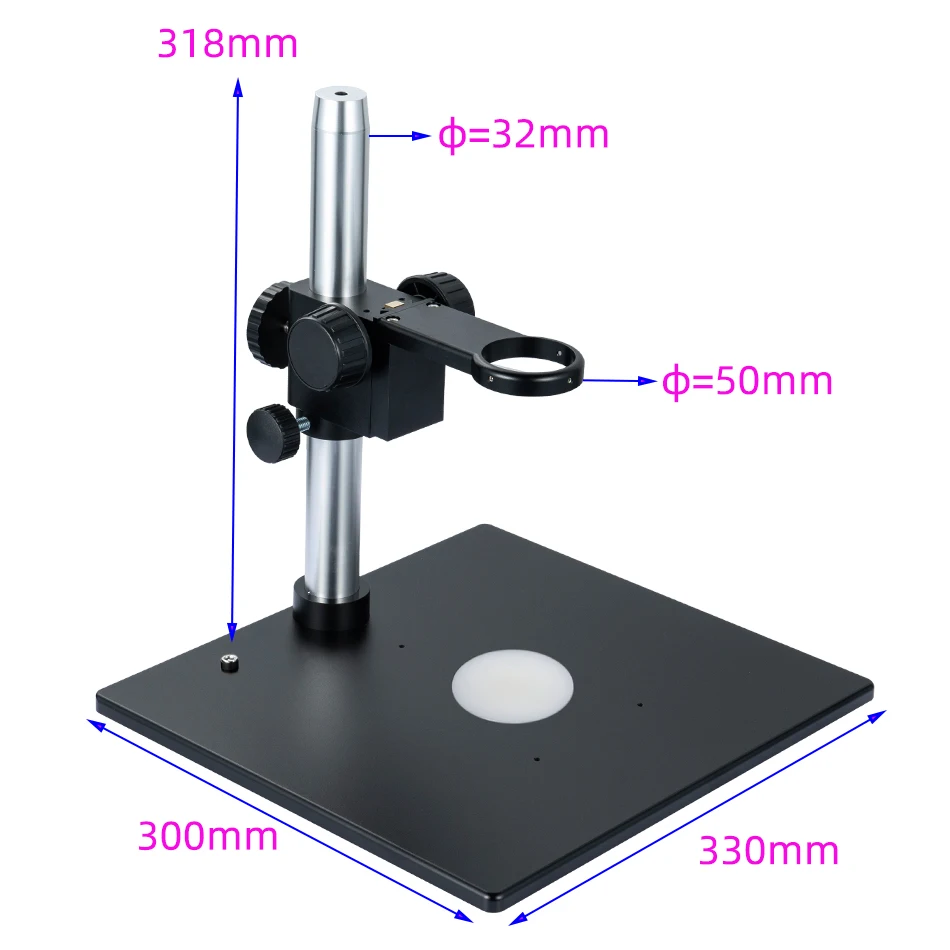 Microscopio a fuoco grosso con supporto per microscopio video digitale 330 * 300 * 318 mm con luce trasmittata