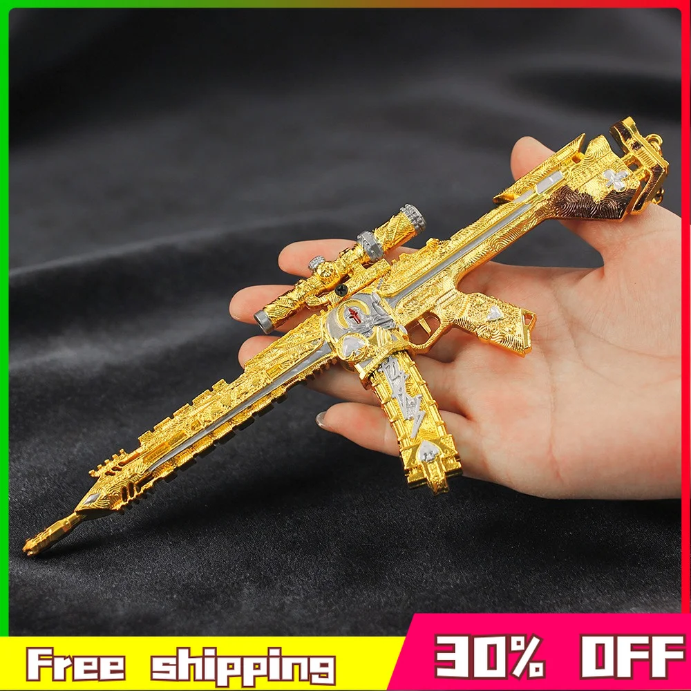 In Stock Delta Force M416 Ace of Destiny Game Peripherals Keychain Metal Model Sword Props Desktop Decoration Birthday Gift Toys