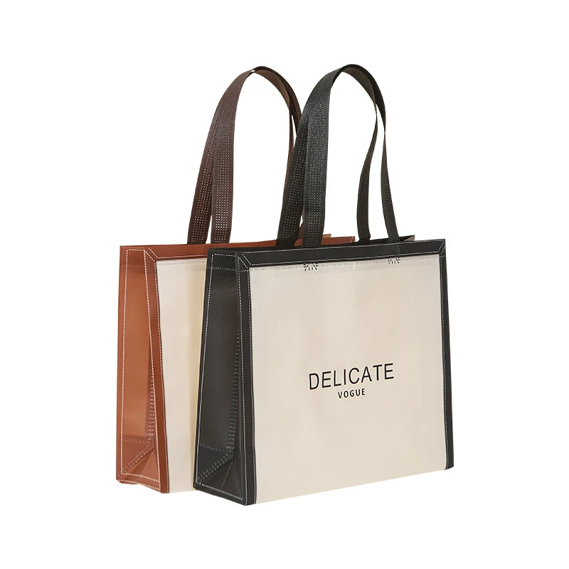 StoBag 50pcs borse per la spesa in tessuto Non tessuto all\'ingrosso Tote tessuto portatile confezione regalo sacchetto riutilizzabile Logo