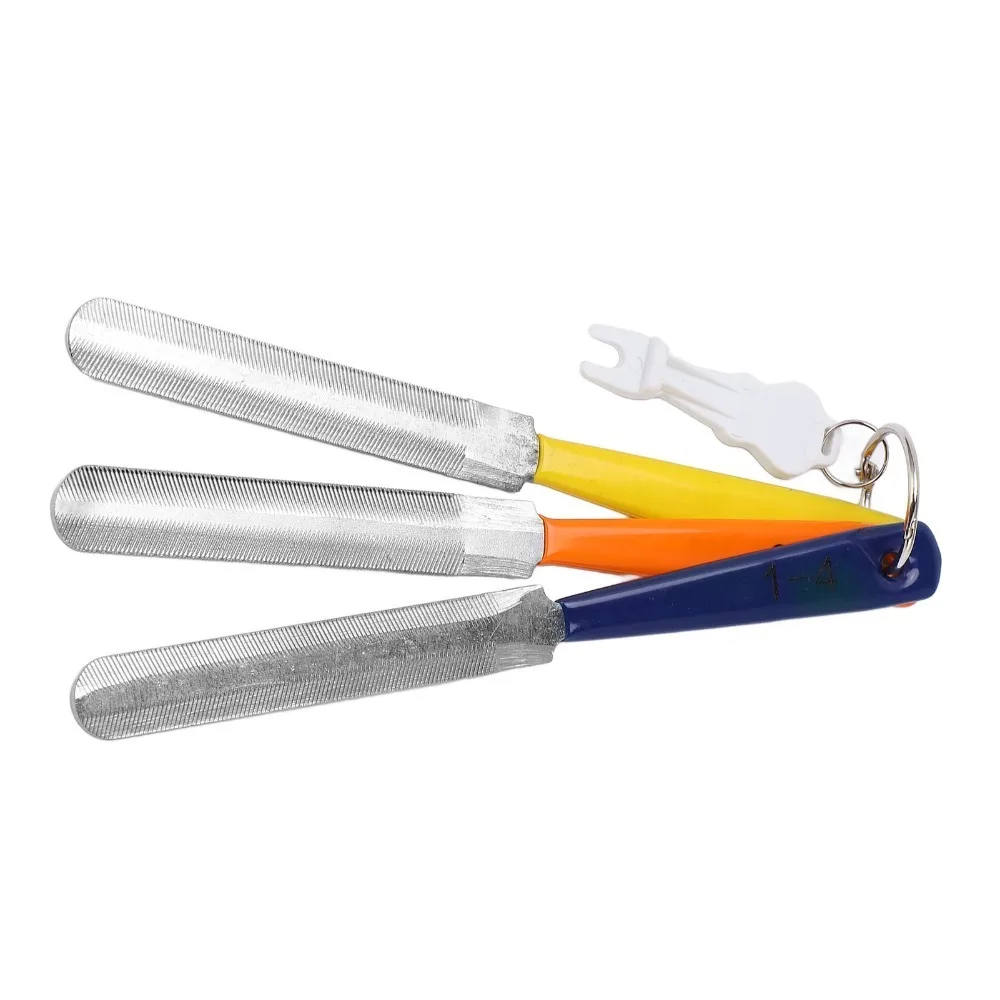 3PCS Plastic+Stainless Steel Guitar Nut File Portable Design Assorted colors Guitar Repair Tool Bridge Repair Tool For Luthiers