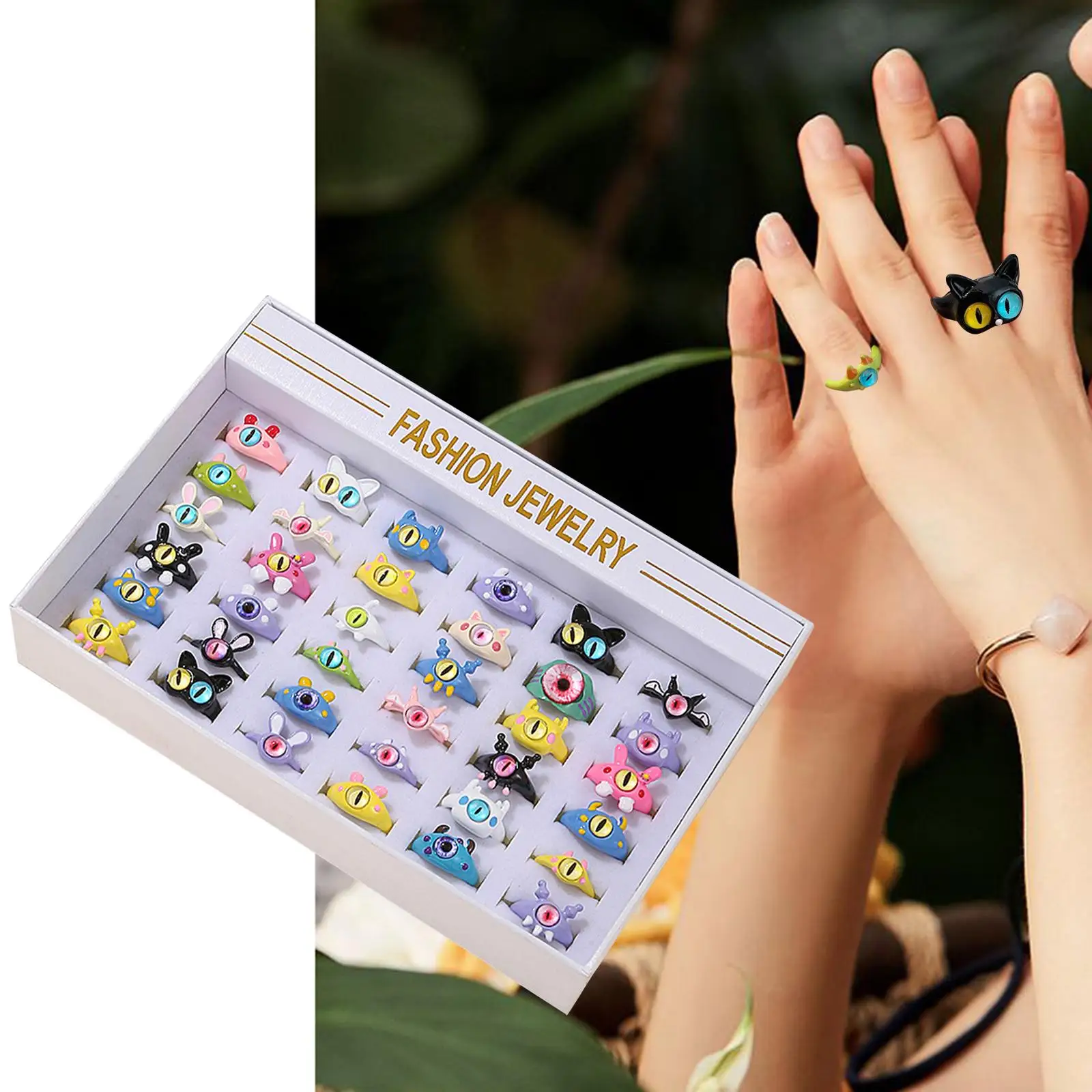 36 Pieces Girl Jewelry Rings Lovely Princess Dress up Cartoon Rings for Ages 4 5 6 7 Year Old Kids Party Toys Birthday Holiday