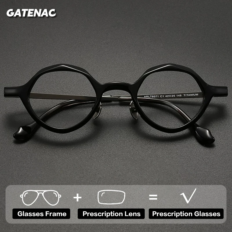 

Gatenac Luxury Brand Prescription Glasses Men Round Photochromic Progressive Anti Blue Light Reading Glasses Women Eyewear