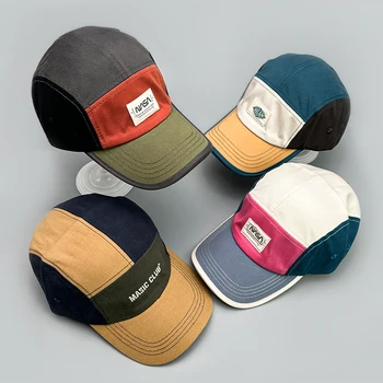 Sombreros de béisbol Retro con letras de bloque de Color americano para hombres y mujeres, sombrilla informal, transpirable, al aire libre, gorras Snapback versátiles de moda, nuevo