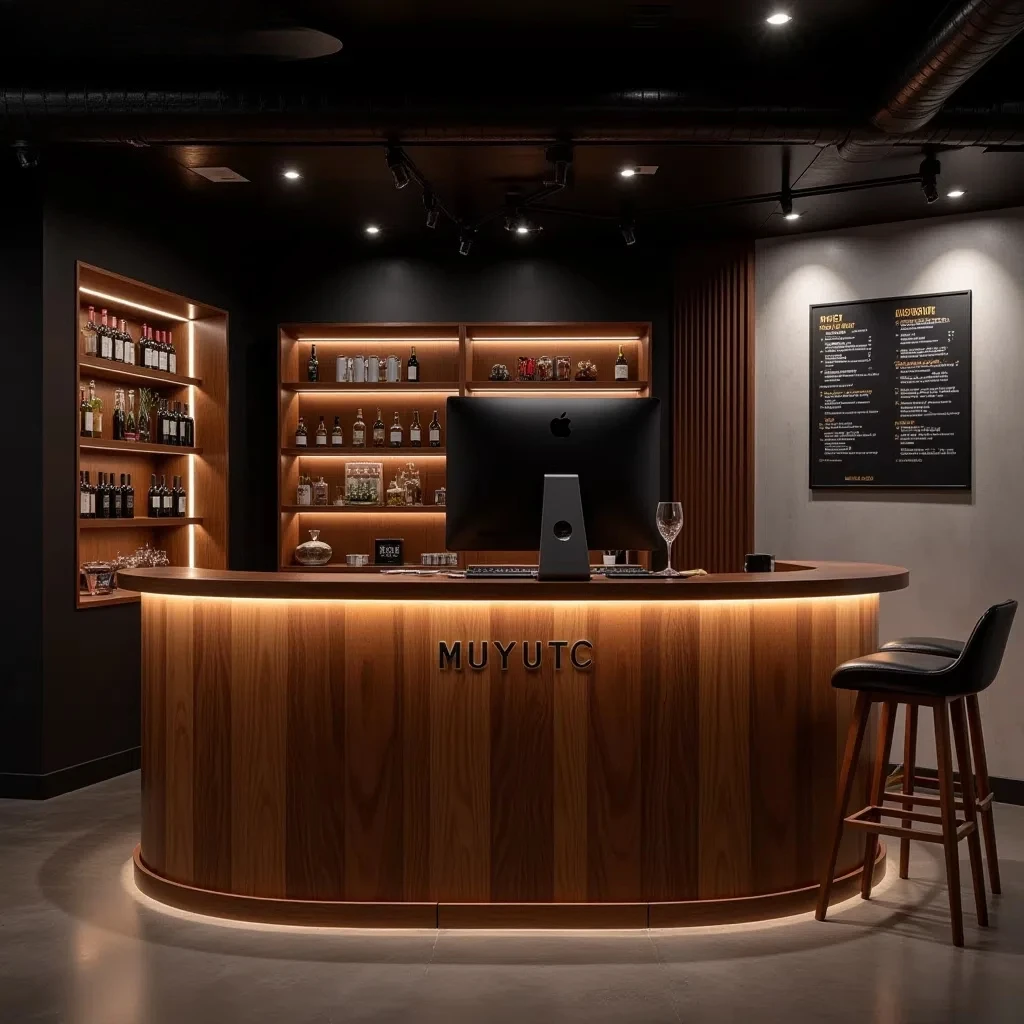 Italian light luxury cafe designer high-end hotel arc reception counter