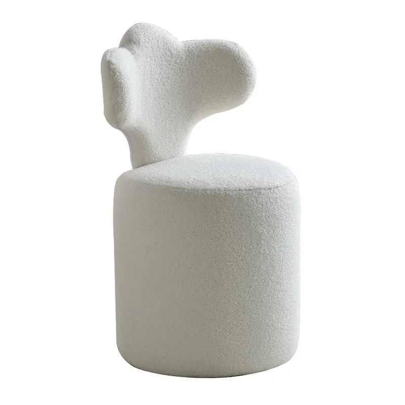 Plum blossom dressing stool, girls bedroom dressing table chair, simple, creamy style