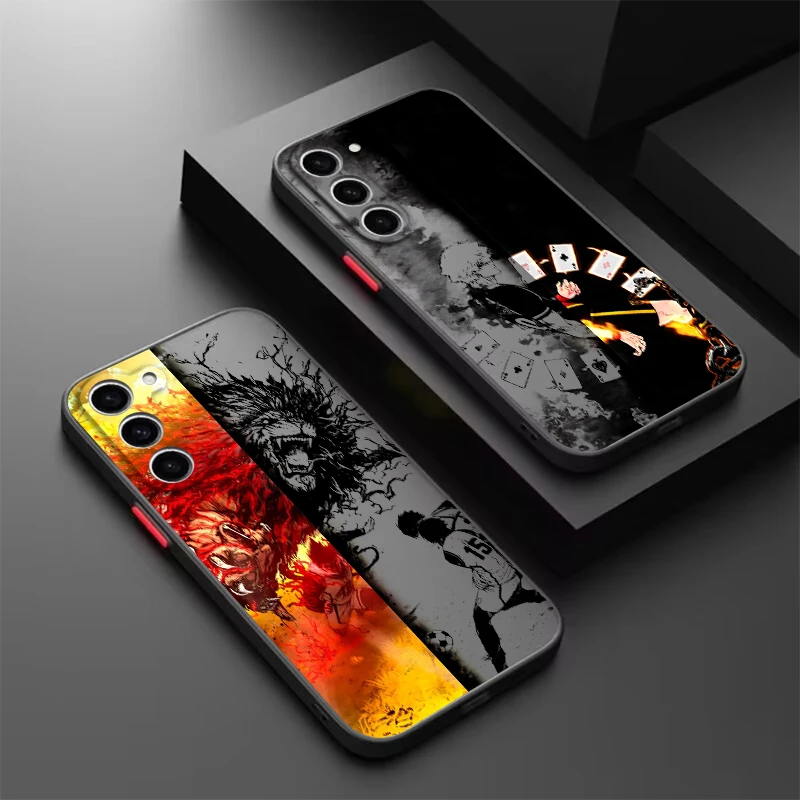 

BLUE LOCK Anime Cool Art Frosted Translucent For Samsung Note 20 A35 A03 A54 A31 A22 A34 A14 A24 A04 A55 5G Funda Phone Case