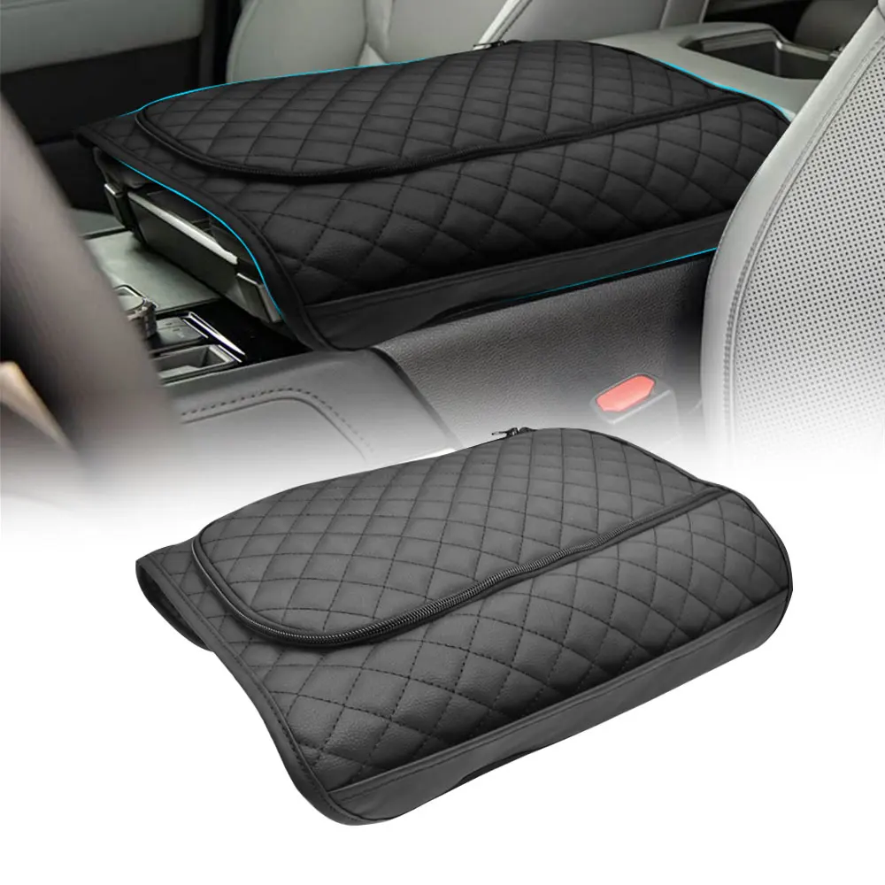 

Center Console Armrest Cover For Toyota Tundra 2022+ Sequoia 2023+ Leather Waterproof Anti-Scratch Protect Pad With Storage Bag