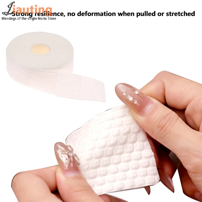 1000Pcs/Roll Thin Nail Remover Cotton Disposable Lint-Free Soak Wipe Cotton Gel Polish Remove Nail Art Cleaning Pad