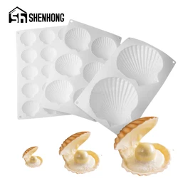 SHENHONG Marine Theme Shell Pearl Design Cake Silicone Molds Kitchen Supplies Cake Decorating Tools Food Grade Baking Mold