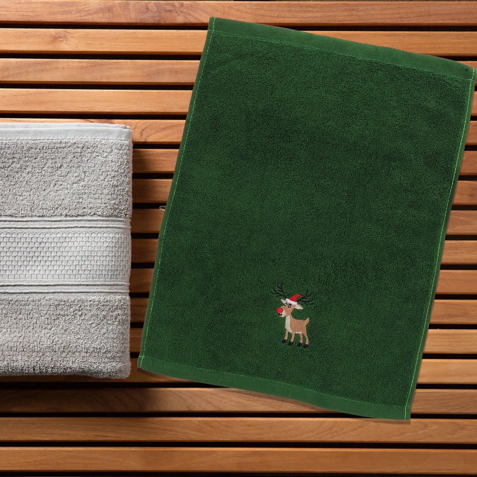 

6Pcs Christmas Cotton Towels Face Towels Skin Friendly Moisture Absorbing Washcloths Home Use Cotton Washcloths