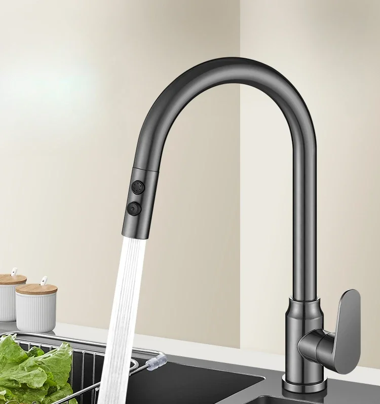 

Кухонный Выдвижной Смеситель для горячей и холодной воды, телескопическая мойка овощей, универсальный брызгозащищенный удлинитель, домашний вращающийся