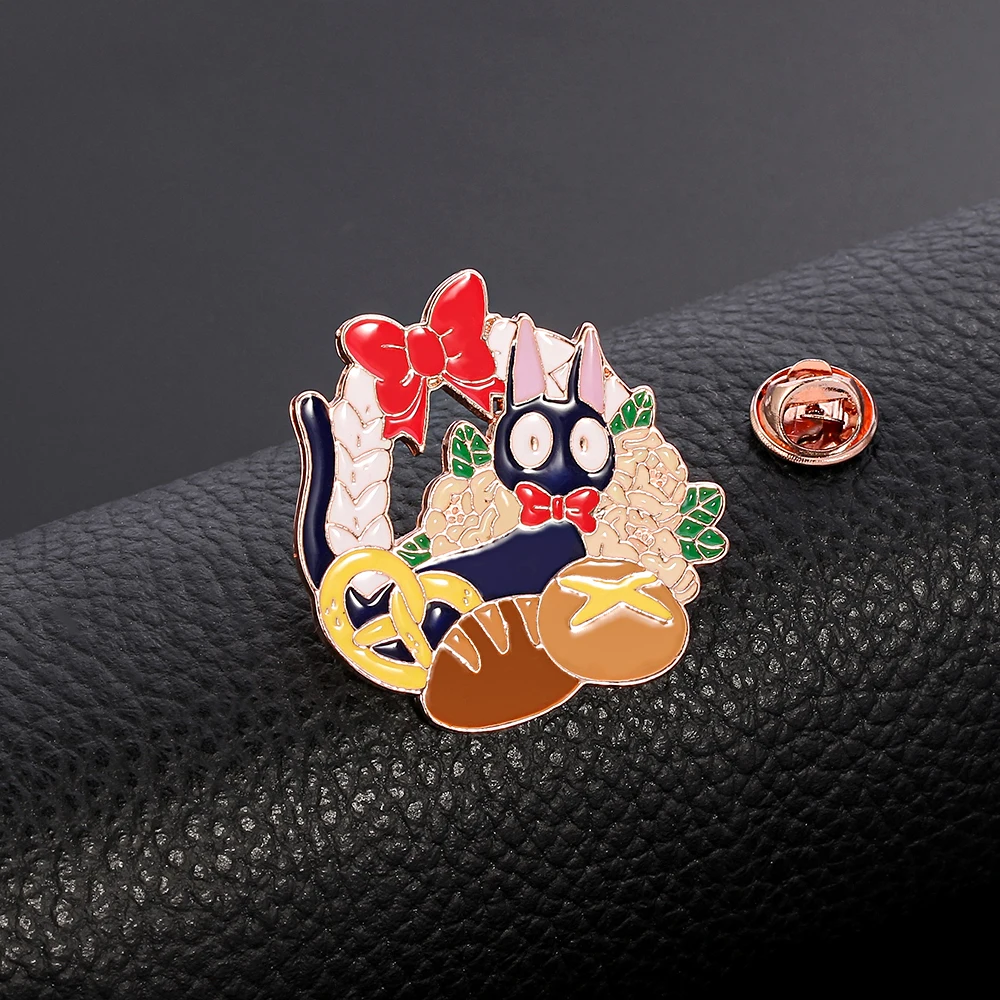 Anime Sailor Moon Enamel Pin Bow Tie Black Cat Luna Metal Badge Brooch Backpack Clothing Lapel Pin Decoration Accessories Gifts