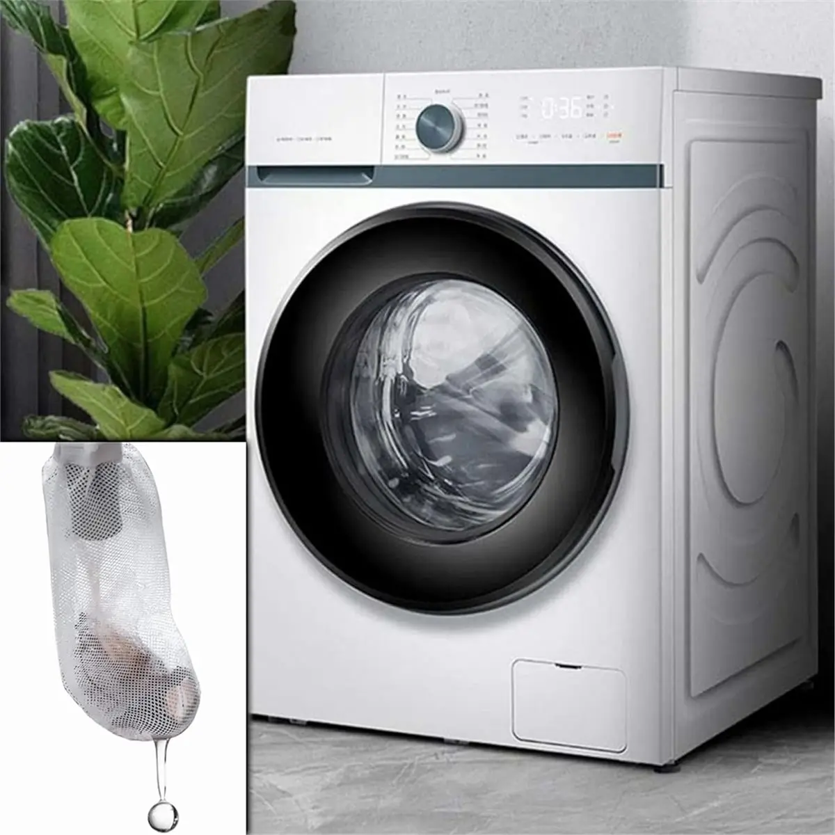 618 Mega Sale Lint Trap and Cable Tie Set for Washing Machines, Includes 16 Nylon Mesh Lint Traps and 48 Cable Ties